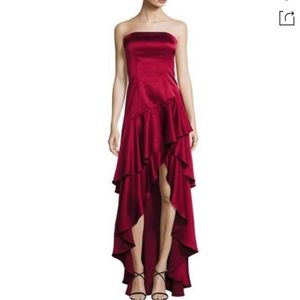 Alice + Olivia ruby red high low strapless dress. Party Christmas New Years  🎉